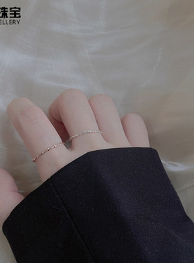 纯银戒指女ins潮小众设计高级感