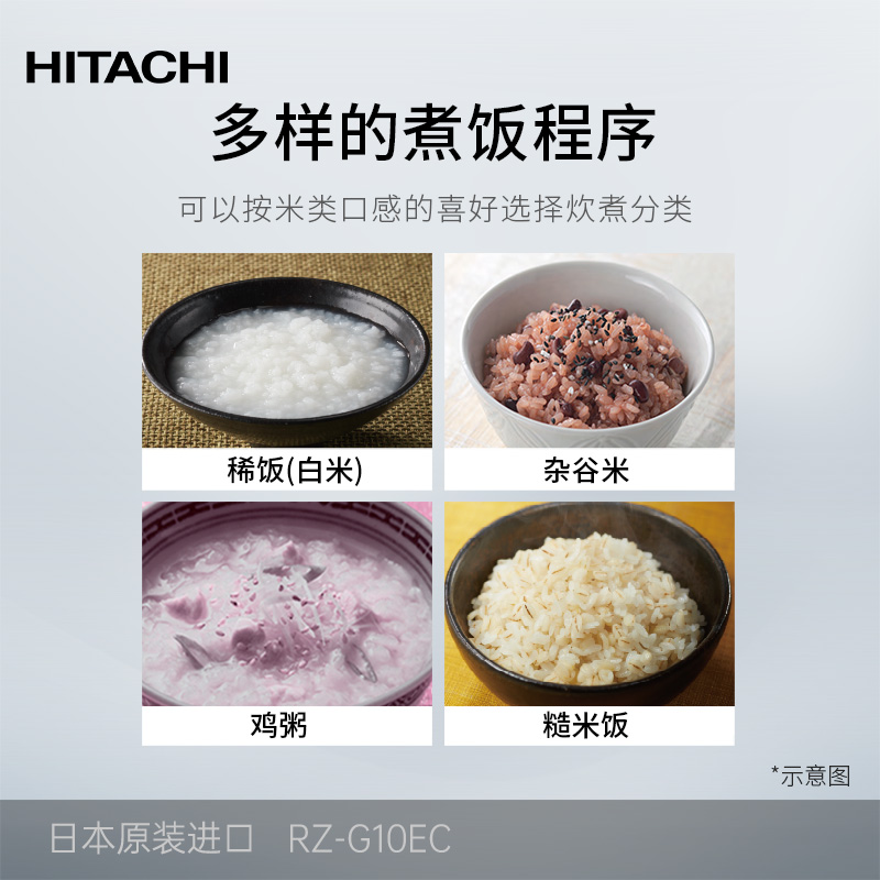 HITACHI/日立RZ-G10EC日本原装进口IH压力炊煮3~4人多功能电饭煲 - 图3