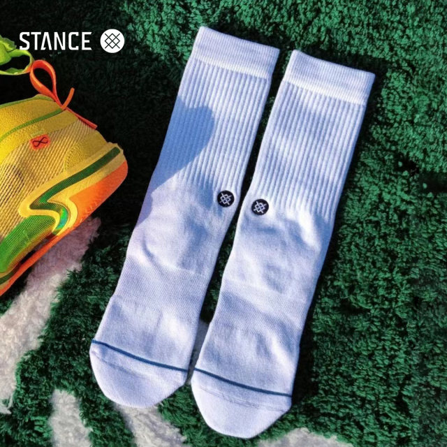 STANCE socks classic non-slip solid color socks mid-calf socks summer wear-resistant deodorant socks cotton socks men and women socks white socks