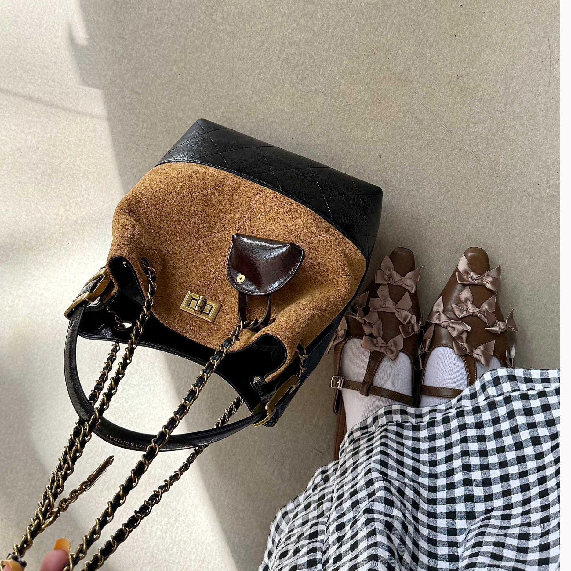 大容量小众水桶包包女2025新款时尚磨砂真皮手提包百搭单肩斜挎包,淘宝优惠券,粉丝福利购,淘宝优惠卷