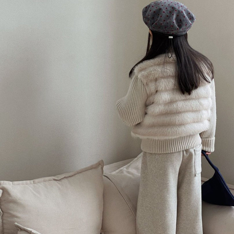 【安安家】女童秋冬新款仿皮草夹棉外套加绒休闲裤两件套Z-HEY01,淘宝优惠券,粉丝福利购,淘宝优惠卷