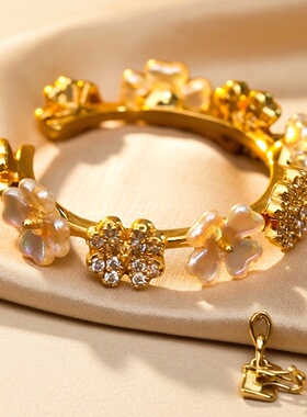 甜美百搭四叶花瓣开口食指戒女