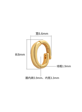 S925纯银开口扣头百搭吊坠开口圈
