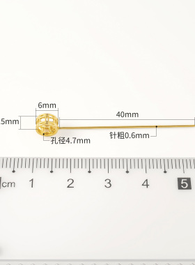 S925纯银吊坠扣针式铜钱形diy