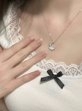 三生有幸银杏叶999纯银项链