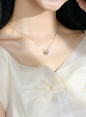 幸运六芒星项链女纯银