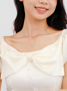 {人鱼的眼泪}项链女999纯银