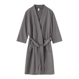 Мужской осенний летний белый тонкий быстросохнущий банный халат, оверсайз