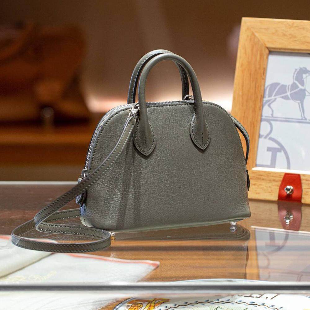 牛仔蓝迷你贝壳包女秋冬百搭手提包高级感真皮单肩斜挎保龄球包包,淘宝优惠券,粉丝福利购,淘宝优惠卷