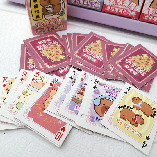 Cartoon poker children's high-looking cards children's playing cards educational games poker cards high-looking small playing cards