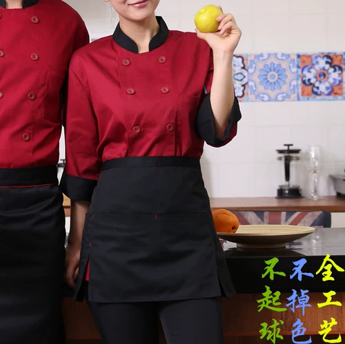 Юбка в складку, черный короткий хлопковый кофейный фартук, делается под заказ