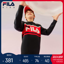 FILA File Children Dress Children Sweatshirt Long Sleeve 2023 Autumn Winter New CUHK Boy Boy Casual Warm Sweater Tide