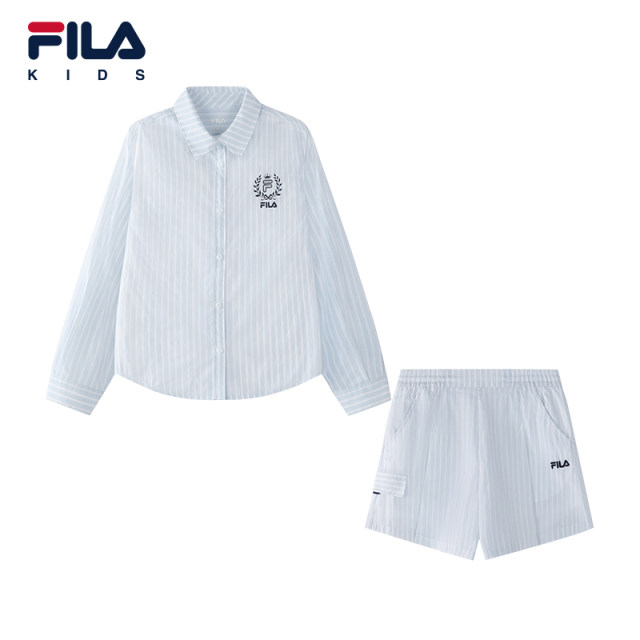 FILA ເສື້ອຍືດແຂນຍາວ + ແສ່ວຫ້າຈຸດ