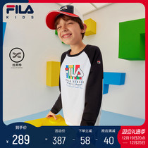 FILA File Children Dress Children Long Sleeve T-shirt 2023 Autumn Winter New CUHK Boy Boy Tide Pure Cotton Casual Blouse