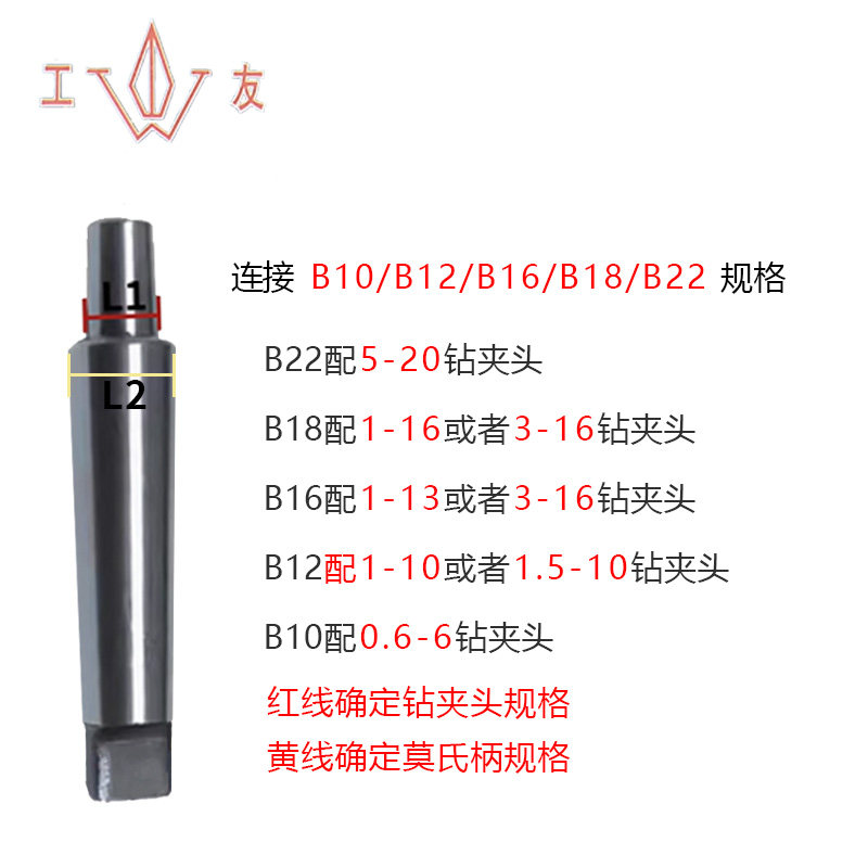 工友牌锥柄钻夹头连接杆车床高精度连接杆台钻配件莫氏多型号1-5,淘宝优惠券,粉丝福利购,淘宝优惠卷