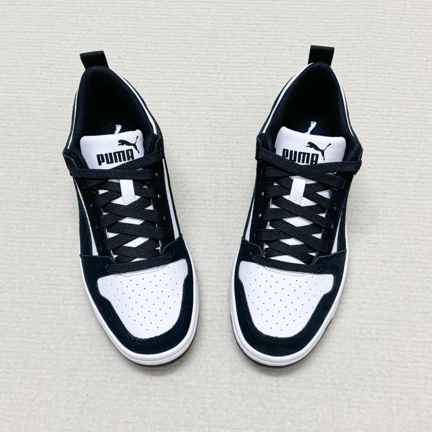 PUMA彪马夏季男女同款休闲板经典复古黑白百搭运动鞋板鞋370539 - 图0