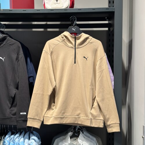 PUMA彪马新款秋冬男款针织半拉链连帽休闲运动卫衣套头衫681289 - 图1