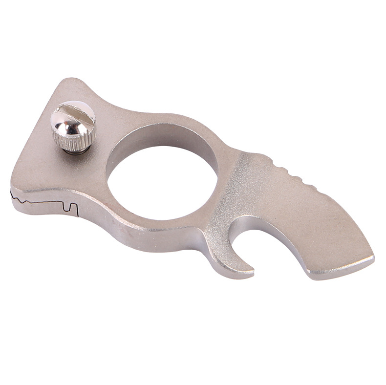 多功能304不锈钢线切闪电款无架指环快压有架扁皮免绑弹弓线切割 - 图3