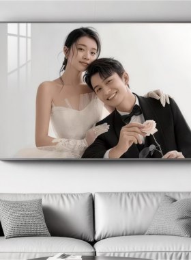 婚纱照相框定制放大挂墙玄关结婚照片冲洗打印全家福客厅床头挂画