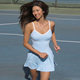 Women's sports quick-drying tennis dress with chest pad