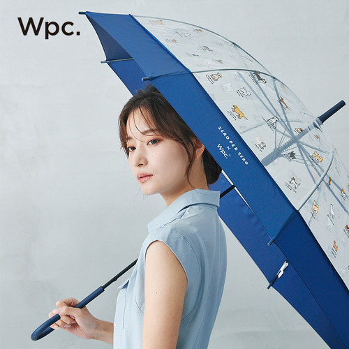 wpc透明雨伞女生颜值加大加厚加固大号长柄果冻伞萌宠卡通晴雨伞 - 图0