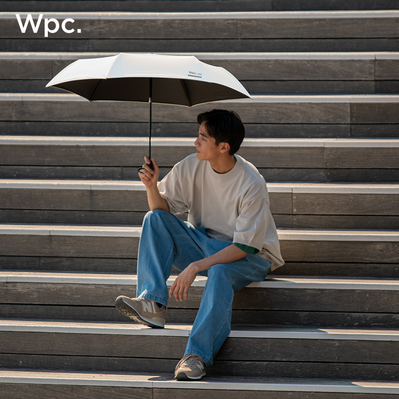 Wpc.黑胶伞防晒晴雨两用防紫外线男士雨伞大号一键全收折叠全自动
