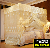 Palace mosquito net old fashioned without bracket home encryption thickened triple single door 1 35 tradition 1 5 m 1 8m bed 1 2