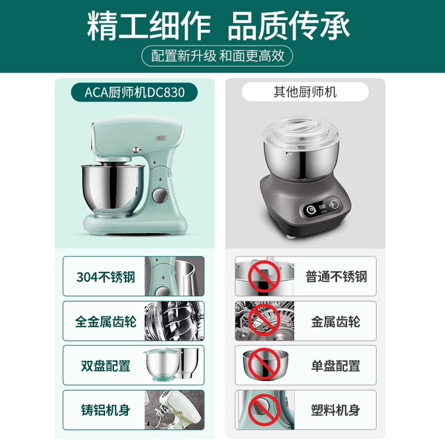 ACA chef machine household small fully automatic noodle mixing machine
