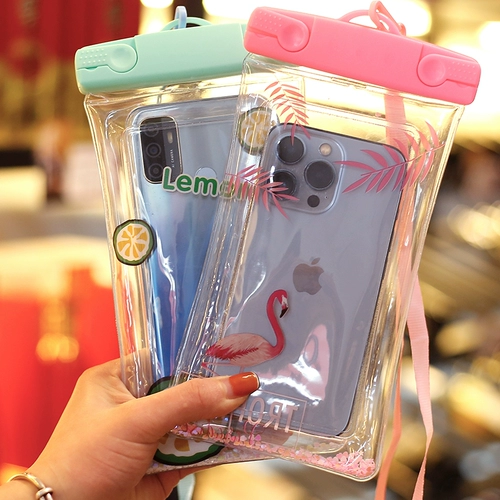 Летняя защита мобильного телефона, непромокаемая сумка, подушка безопасности для плавания, мультяшный водонепроницаемый мобильный телефон, сенсорный экран, дайвинг