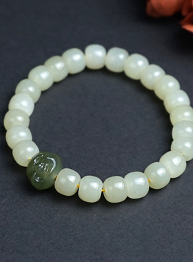 和田玉黄玉手串男女情侣款