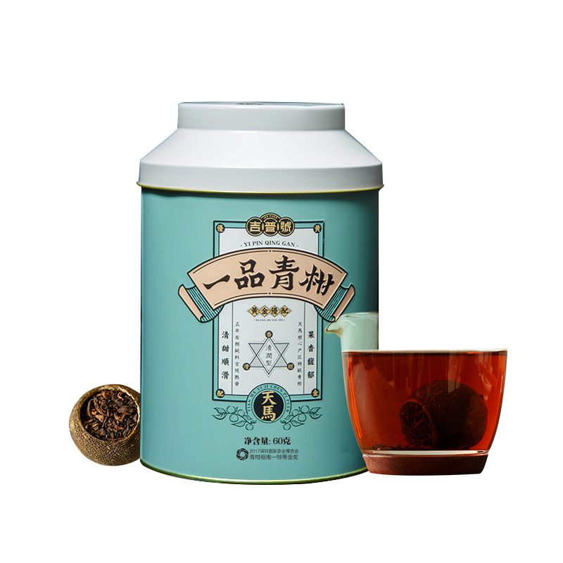 云南吉普号普洱茶新会小青柑普茶叶一品青柑宫廷熟普单罐装 云南吉普号普洱茶新会小青柑普茶叶一品青柑宫廷熟普单罐装