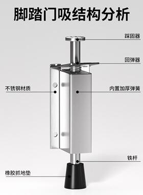 免打孔门阻器脚踩门档不锈钢