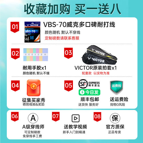 VICTOR胜利羽毛球拍亮剑12se速度进攻型单拍BRS-LTD PRO威克多 - 图3