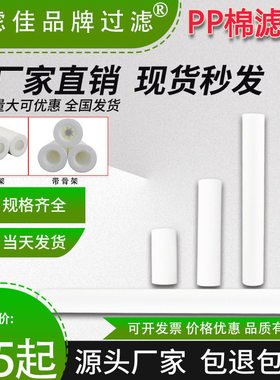PURIFYING5寸10寸20寸30寸40寸PP熔喷滤芯pp棉净水器滤芯pp棉滤芯