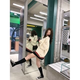 Zhang Beibei Ibell Girls Lazy Wind Betal Tomberine свитера осень и зима Новый Свободный Круглый Топ