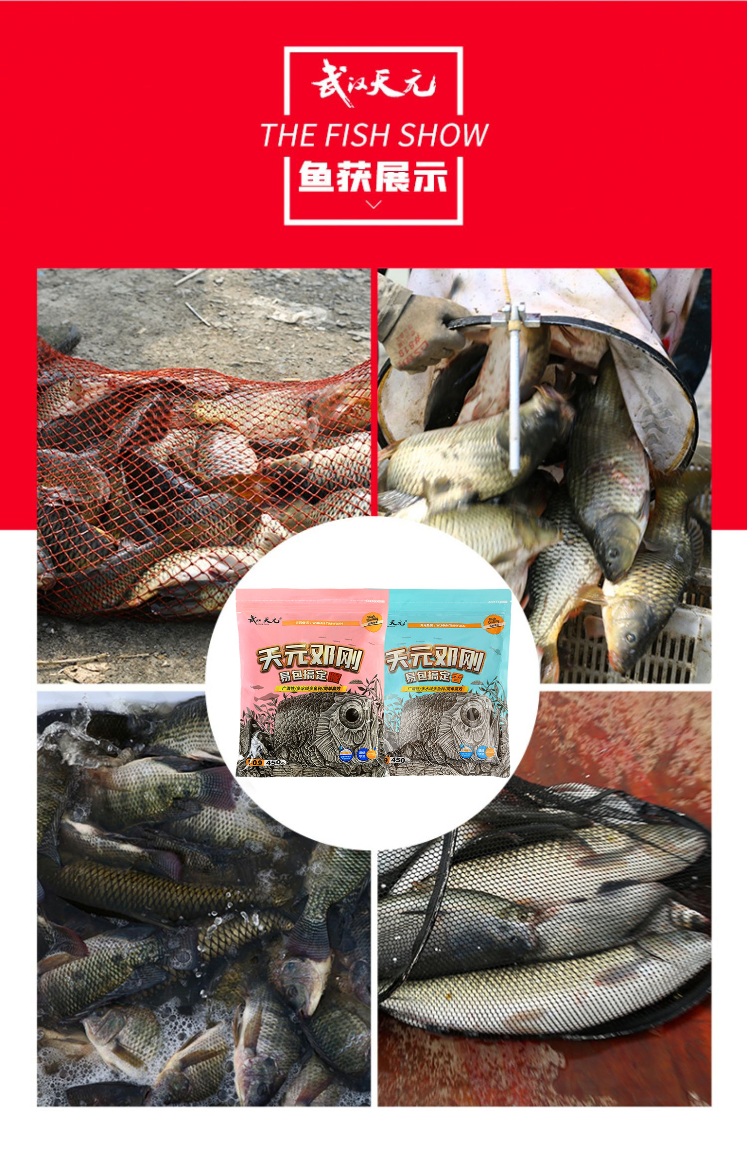 武汉天元邓刚易包搞定腥味版450g鲫鲤青草鳊四季通用综合鱼饵饵料,淘宝优惠券,粉丝福利购,淘宝优惠卷