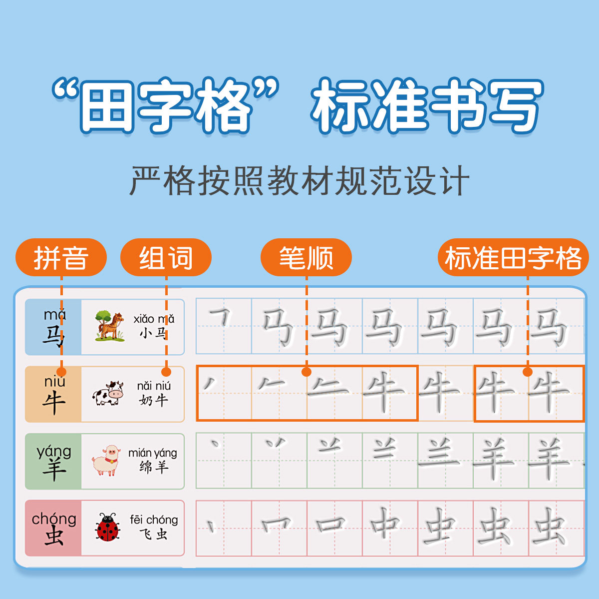 儿童练字帖幼儿园幼小衔接凹槽练字帖小中大班汉字笔画笔顺写字帖控笔训练专用练字本幼儿教材全套汉字初学者入门描红练习每日一练,淘宝优惠券,粉丝福利购,淘宝优惠卷