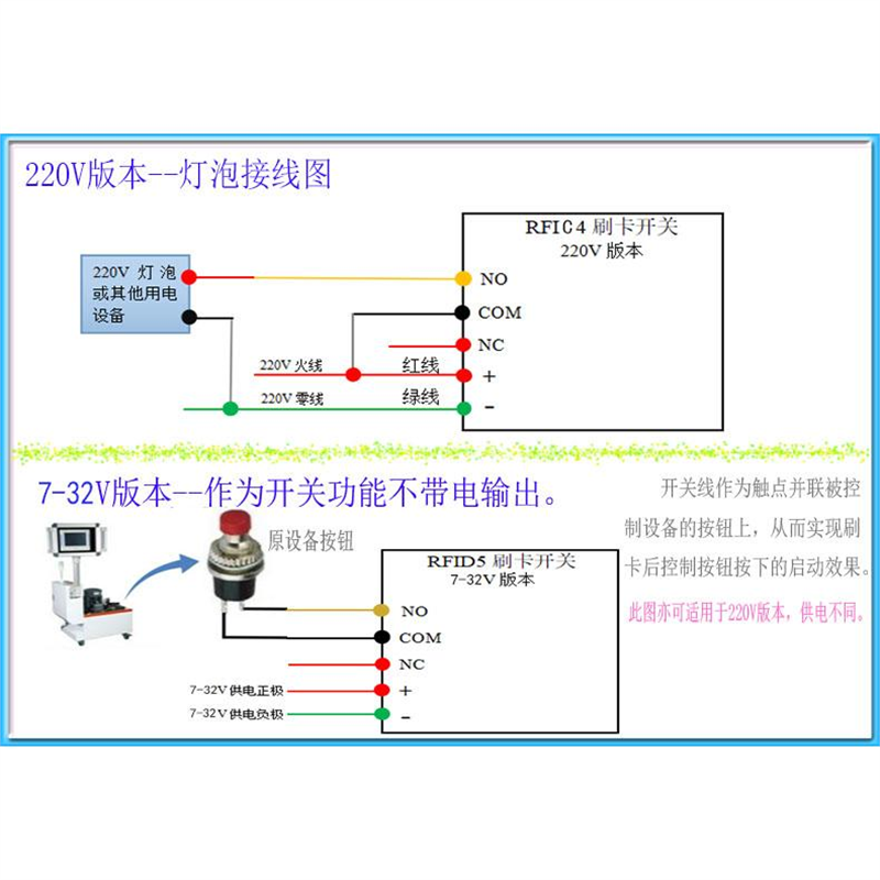IC刷卡感应开关模块手机NFC控制12V 24V 220V改装开灯开电源RFIC4,淘宝优惠券,粉丝福利购,淘宝优惠卷