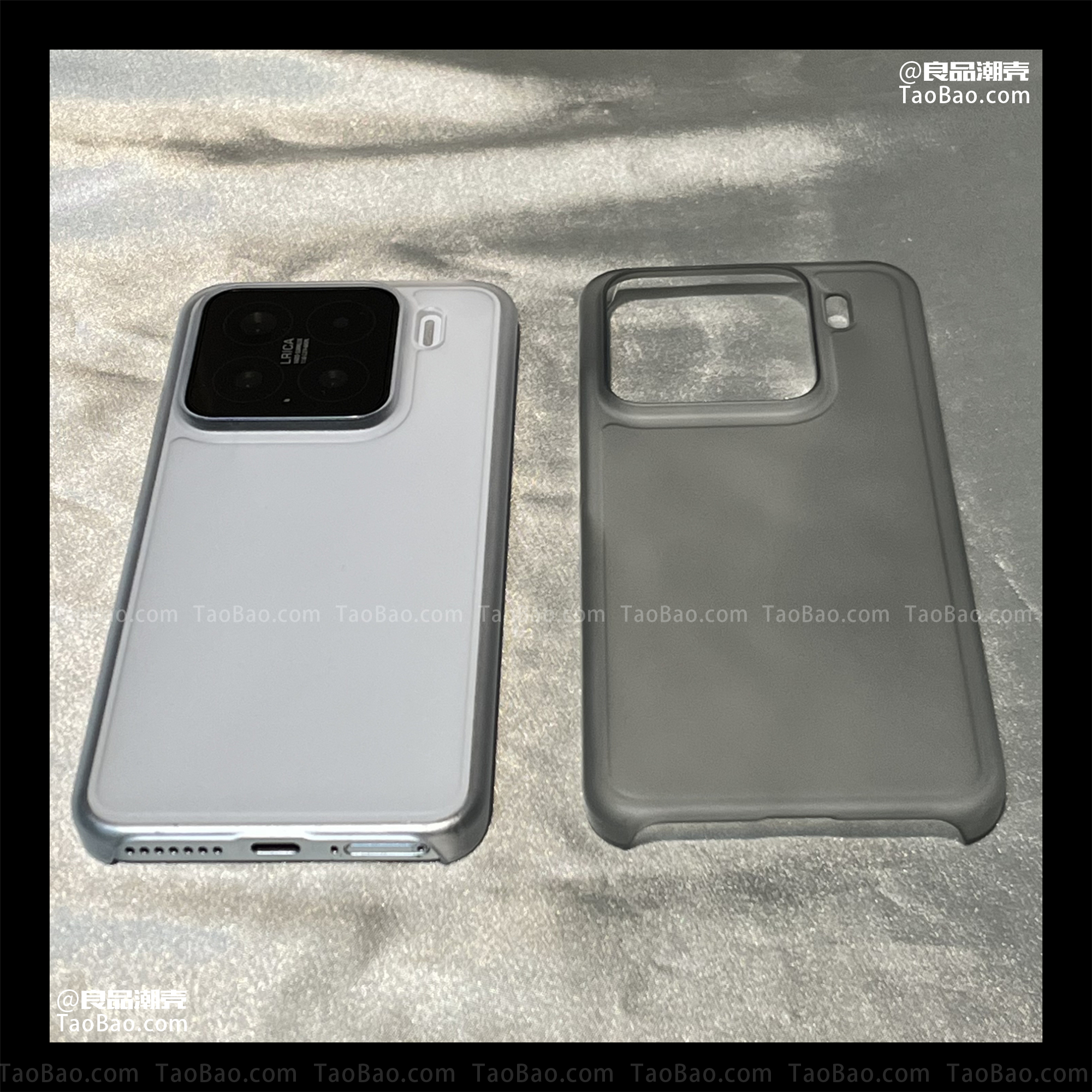 磨砂透明黑色马甲半包硬壳大孔适用TURBO4红米K80小米15/17手机壳14超薄13T裸机Civi3/5/K70e/Note12/11PRO+ - 图2