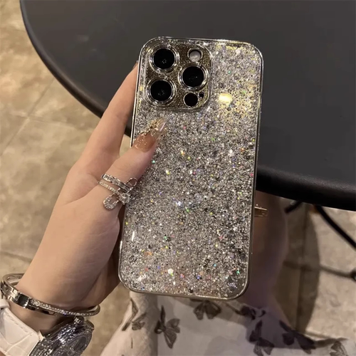 ins奢华银色闪粉电镀Find X7/X8s+适用OPPO Reno13/14手机壳10PRO+新款9/A3x高级感K12/A72全包1简约5超火6/2 - 图3