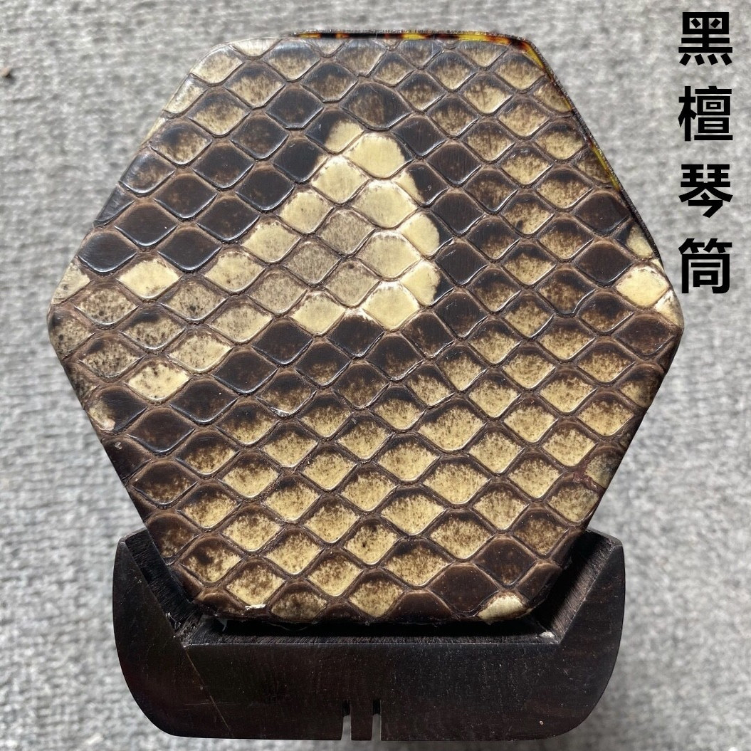 二胡琴筒子大格背脊皮红木黑檀扁孔手工蒙皮乐器配件厂家直销 - 图0