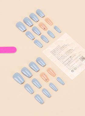 24pcs Flash Diamond Nail Slices Fake Nail Stickers假指甲贴片