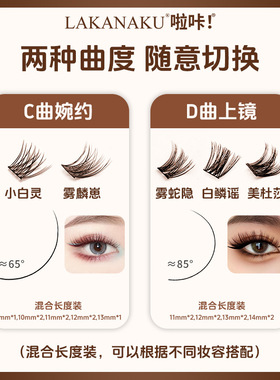 Brown natural curled stage makeup false eyelashes假睫毛套装