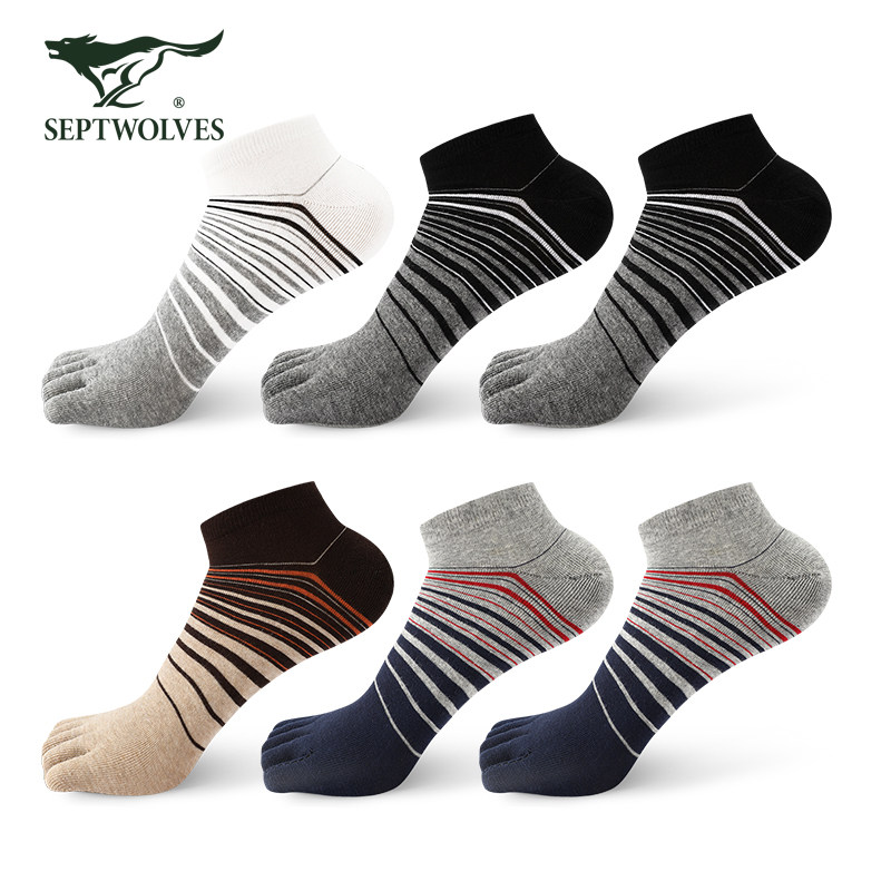 七匹狼男士夏季舒适透气休闲五指袜 七匹狼妍雅短袜/打底袜/丝袜/美腿袜