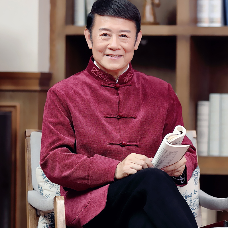瑞杰夫旗舰店春秋唐装男长袖外套中式礼服爸爸装中老年生日宴会爷爷装改良上衣3