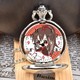 Reloj de bolsillo personalizado con patrón de esfera de foto luminoso creativo hueco retro flip collar de anime regalo de cumpleaños