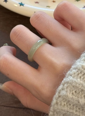 天然和田玉保真正品戒指指环