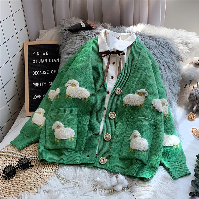 外套秋冬外穿日系2020年新款风毛衣 茵蔚毛衣