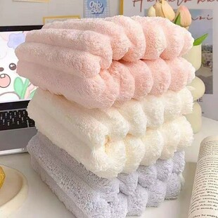 珊瑚绒加厚吸水洗脸毛巾1条