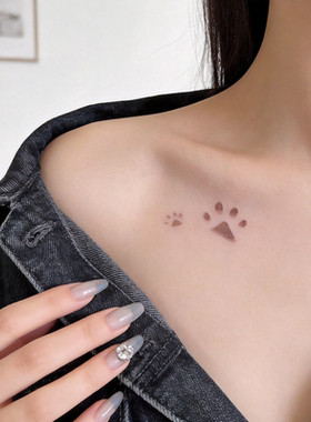 猫咪温变纹身贴·全是猫爪体温变色可爱爱心温度变色身体彩绘贴纸